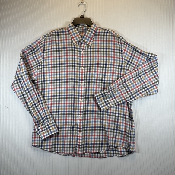 Peter Millar Other - Peter Millar Button Down Shirt Mens XL Multi Gingham Check Lightweight Checked